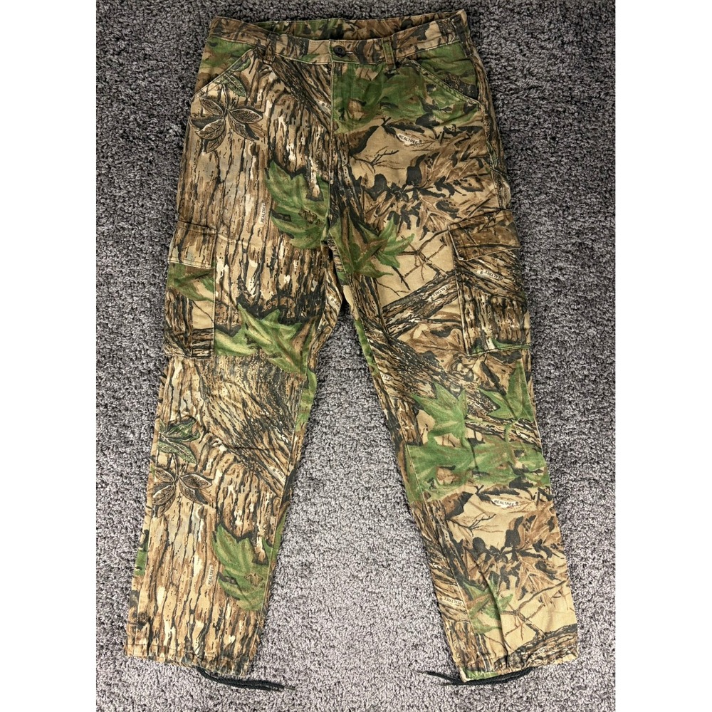 Vintage Duxbak Realtree Camo Cargo Pants Mens 32x30 Made in USA Hunting Camo